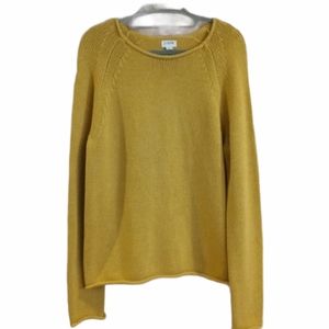 J crew mustard yellow sweater size large